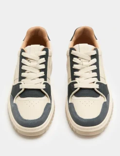 Leather Lace Up Skate Trainers