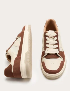 Leather Lace Up Skate Trainers