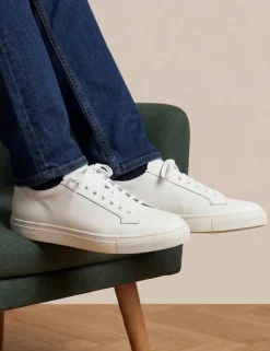 Leather Lace Up Trainers