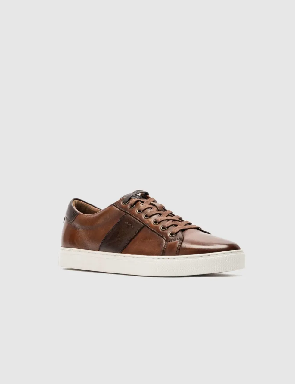 Leather Lace Up Trainers
