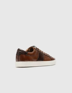 Leather Lace Up Trainers