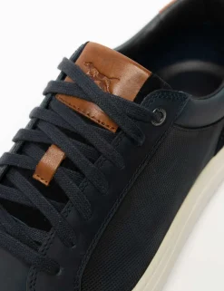 Leather Lace Up Trainers
