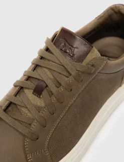Leather Lace Up Trainers