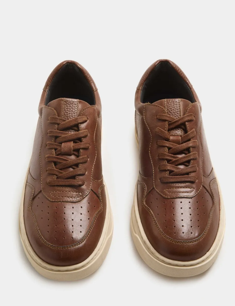 Leather Lace up Trainers
