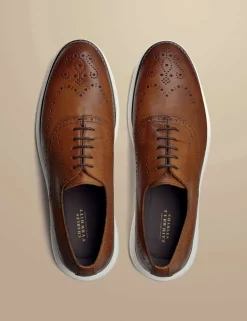 Leather Lace Up Trainers