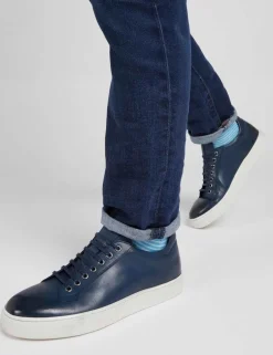 Leather Lace Up Trainers