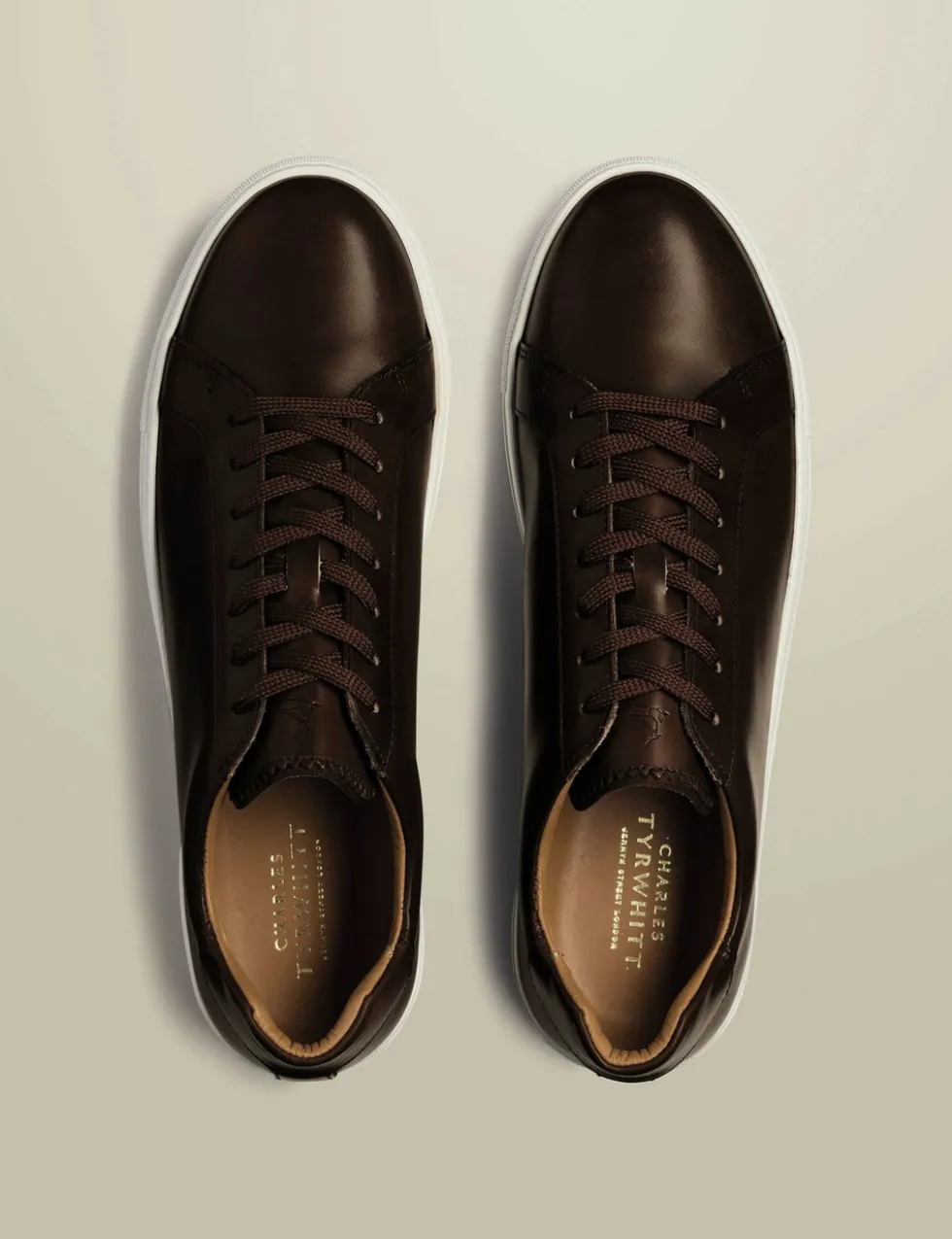 Leather Lace Up Trainers