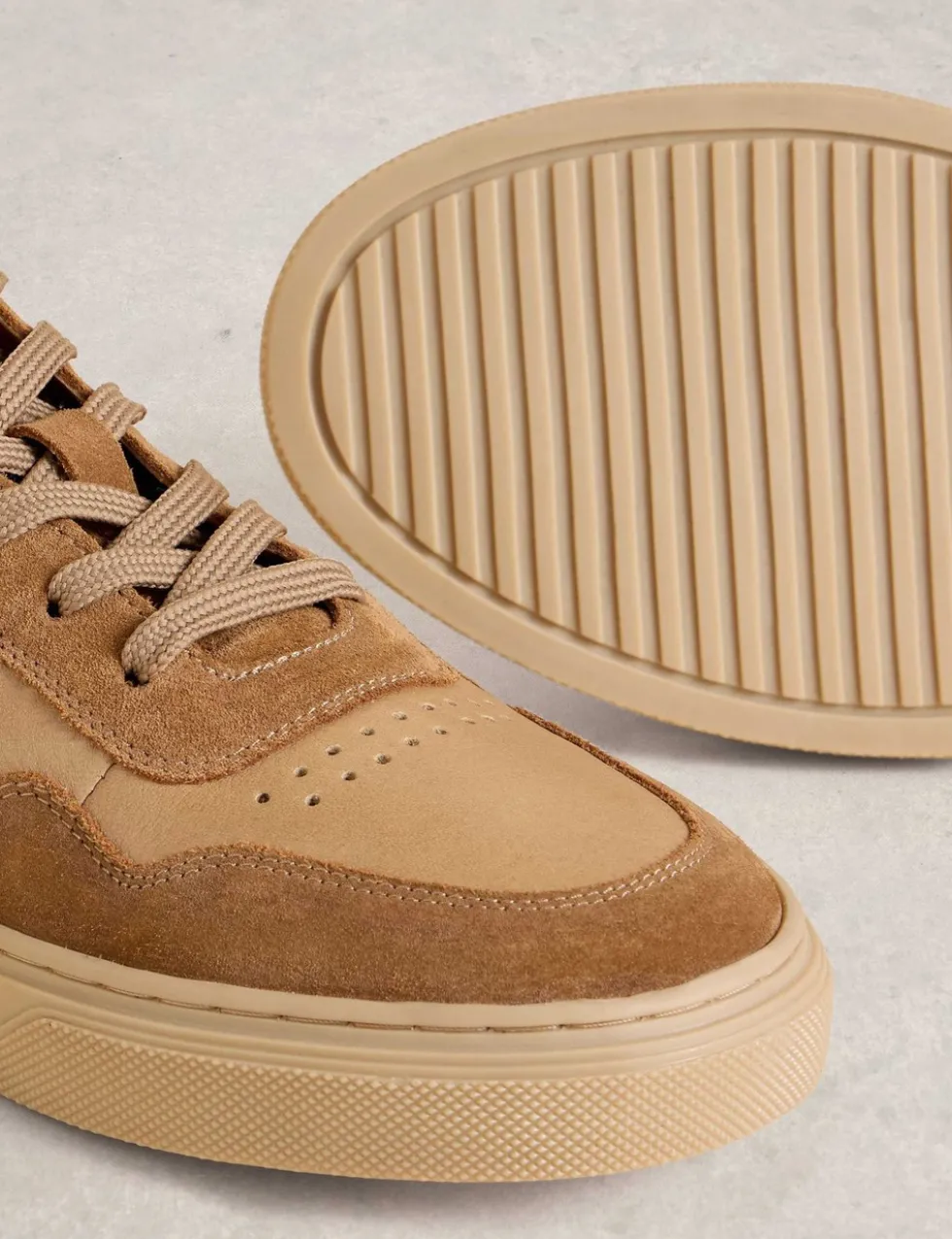 Leather Lace Up Trainers