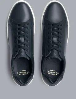 Leather Lace Up Trainers