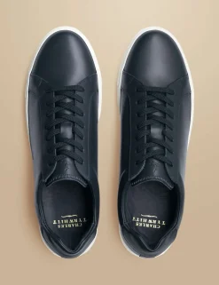 Leather Lace Up Trainers