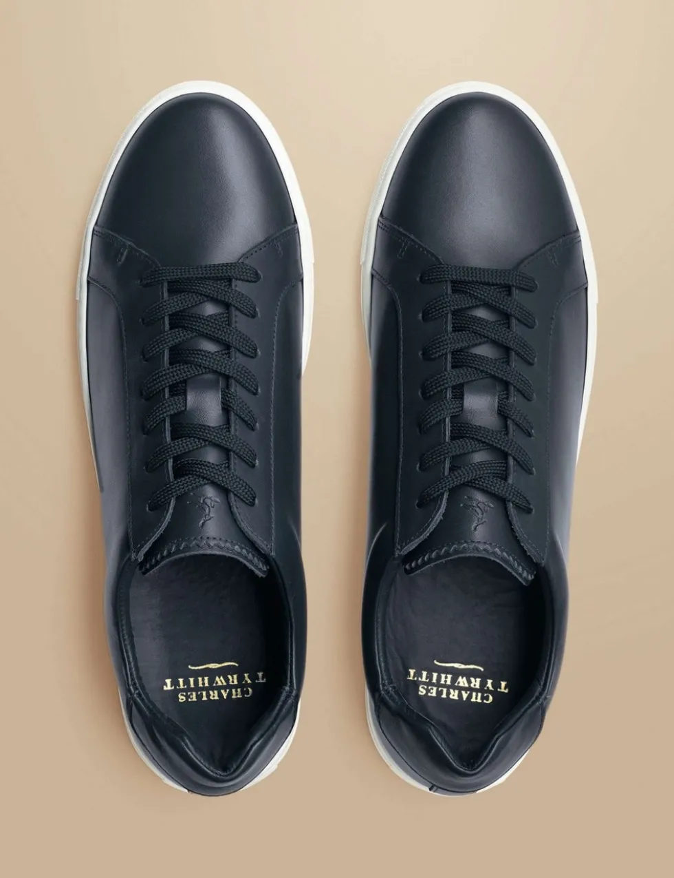 Leather Lace Up Trainers