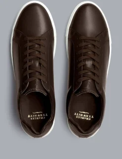 Leather Lace Up Trainers
