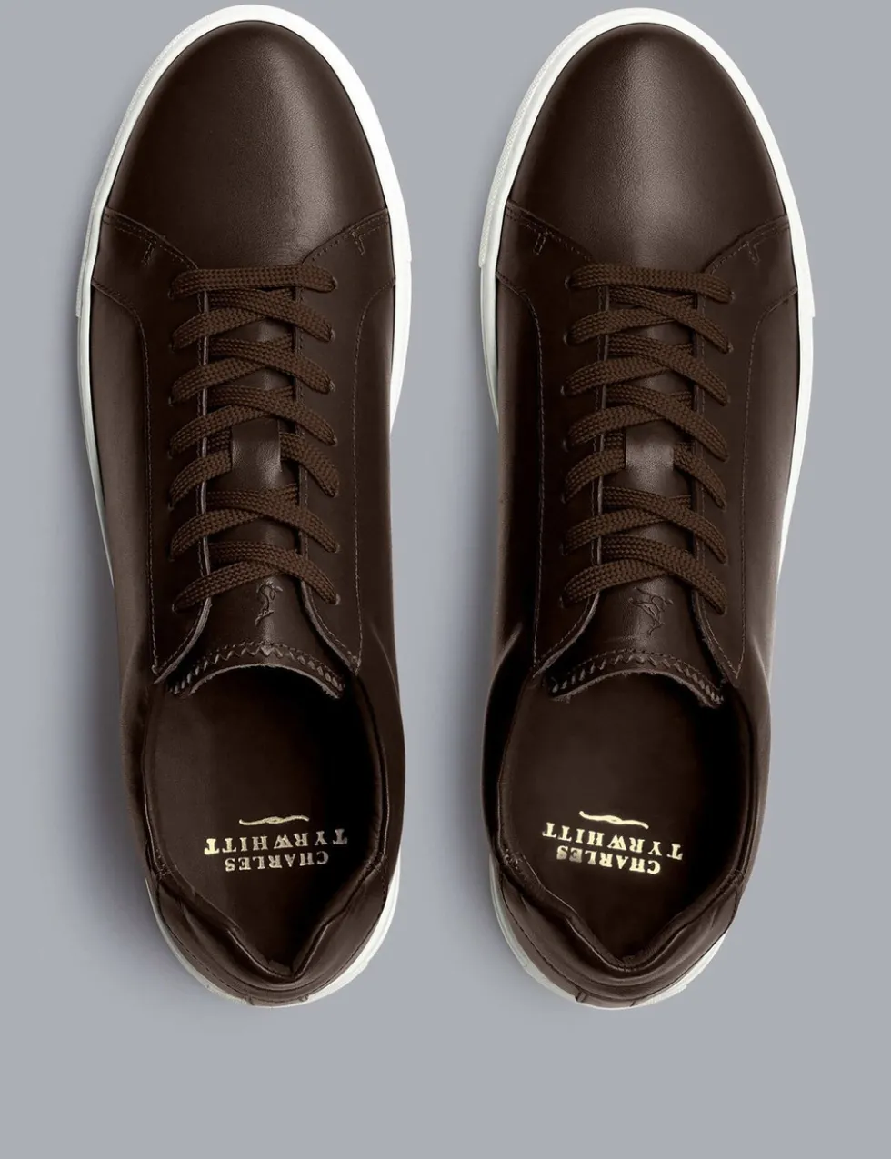 Leather Lace Up Trainers