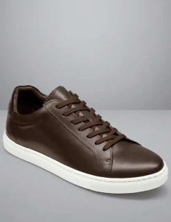 Leather Lace Up Trainers
