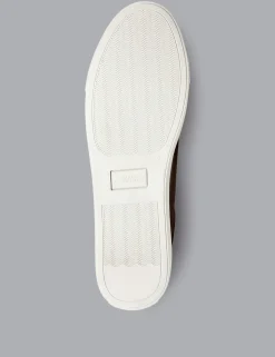 Leather Lace Up Trainers
