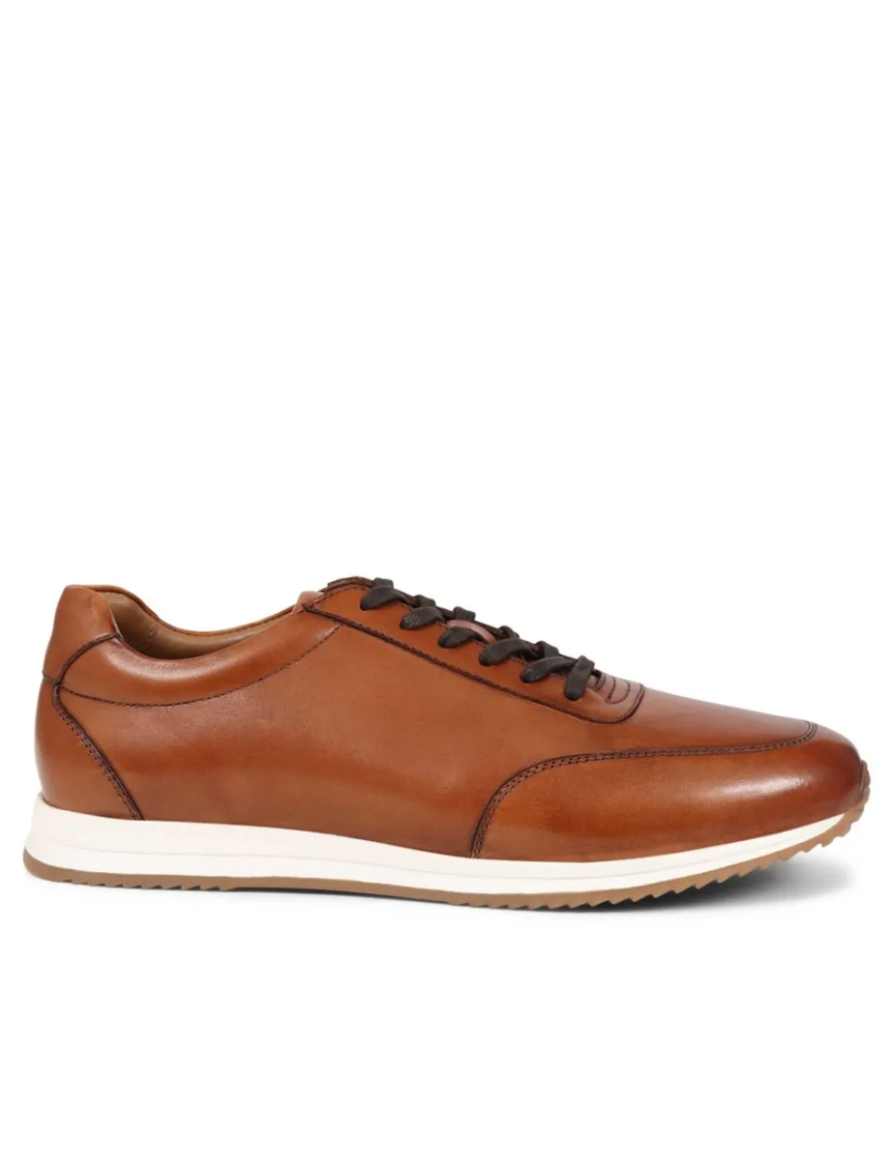 Leather Lace Up Trainers