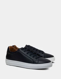 Leather Lace Up Trainers