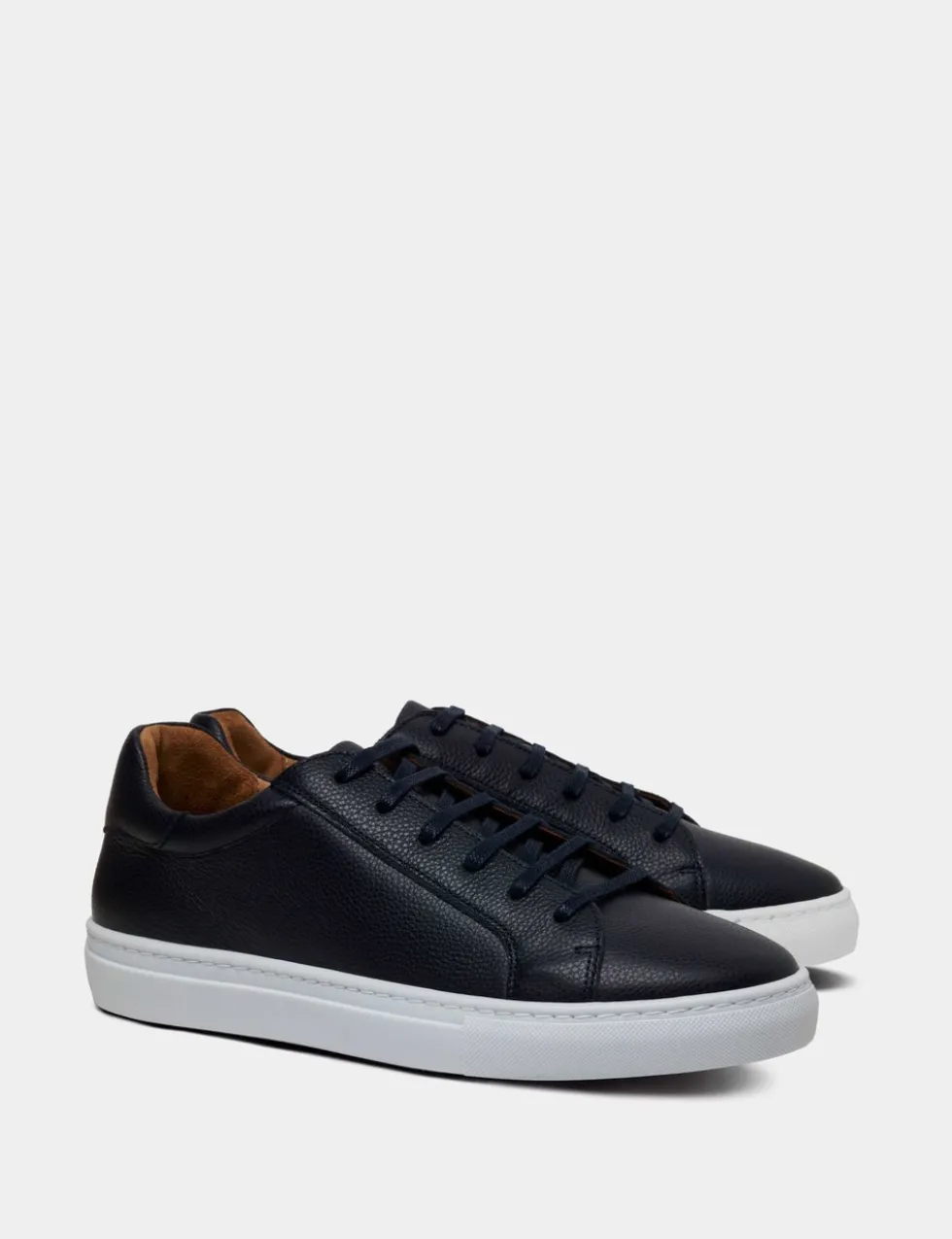 Leather Lace Up Trainers