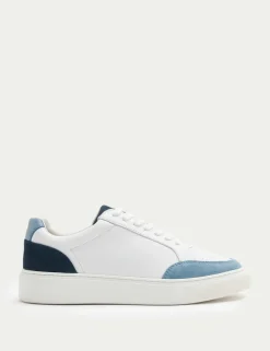 Leather Lace Up Trainers