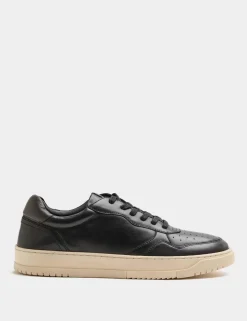 Leather Lace up Trainers