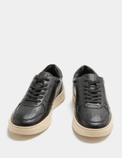 Leather Lace up Trainers