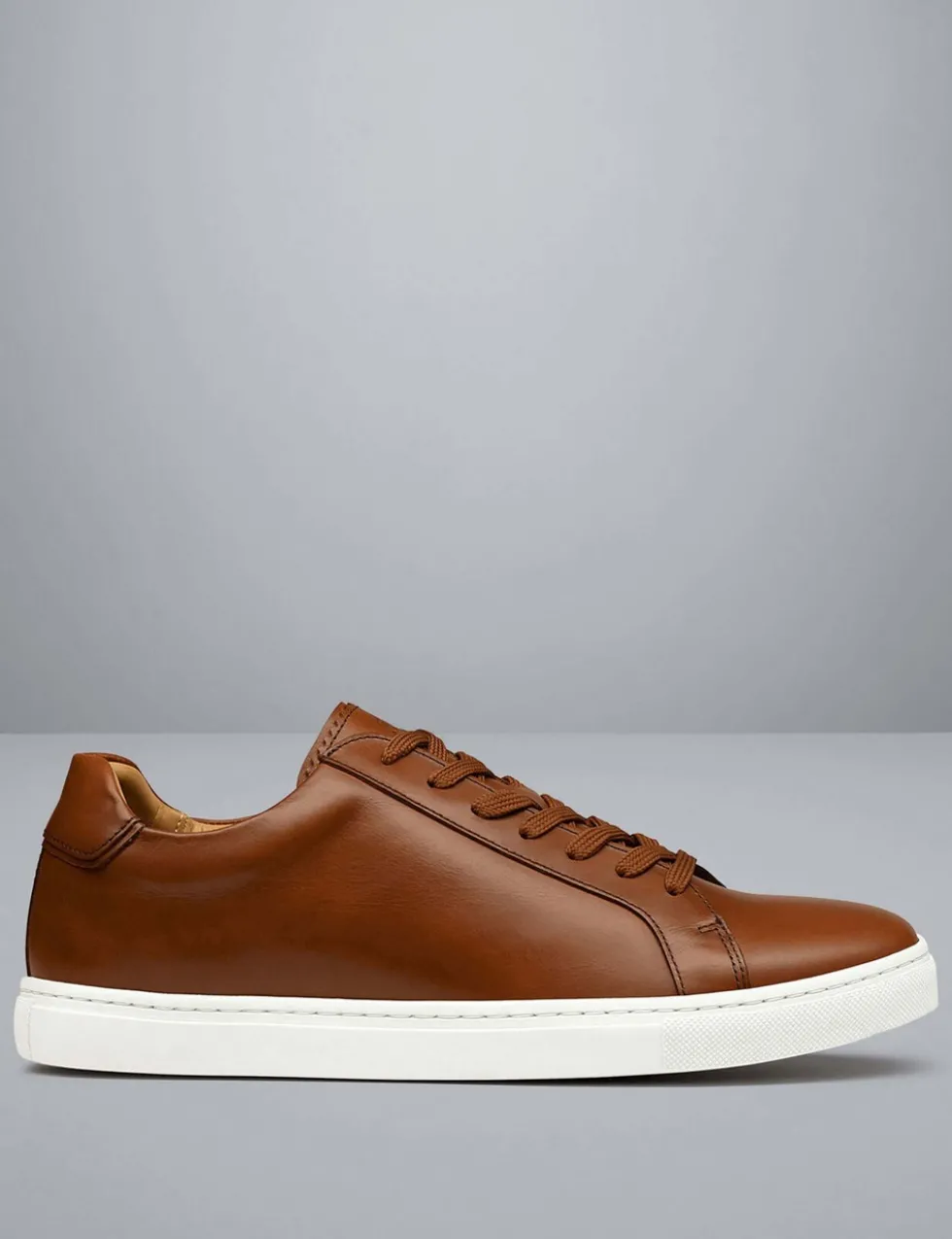 Leather Lace Up Trainers