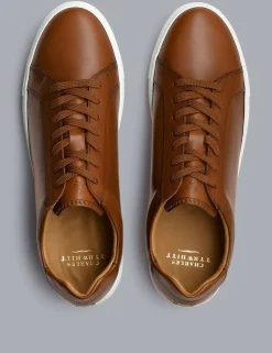 Leather Lace Up Trainers
