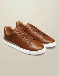 Leather Lace Up Trainers