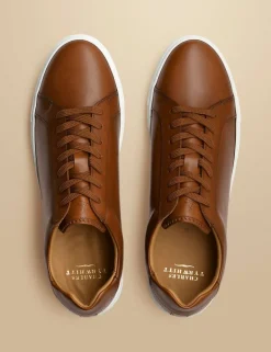 Leather Lace Up Trainers