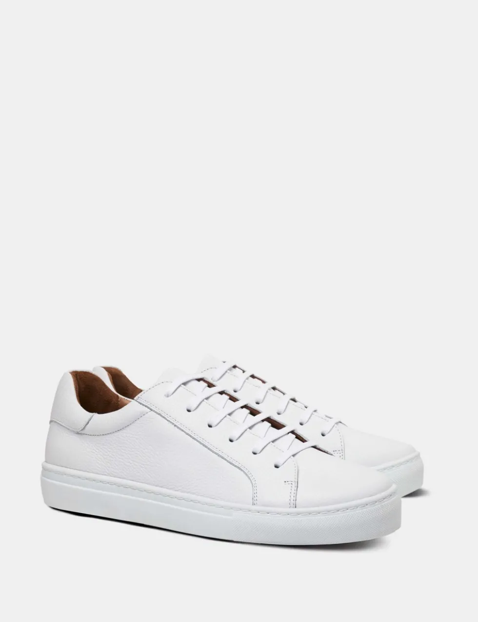 Leather Lace Up Trainers