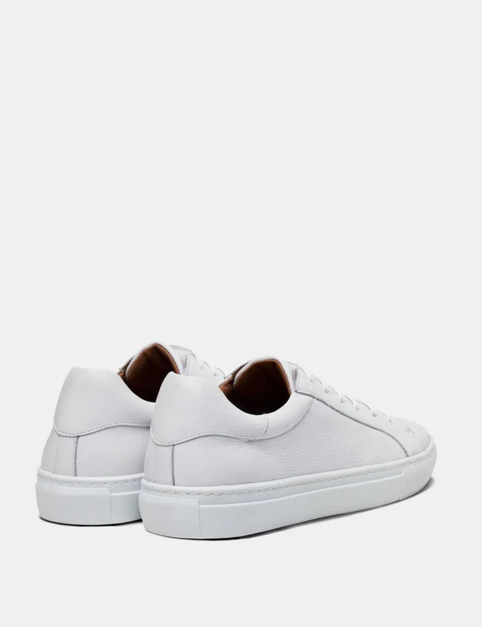 Leather Lace Up Trainers