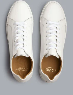 Leather Lace Up Trainers