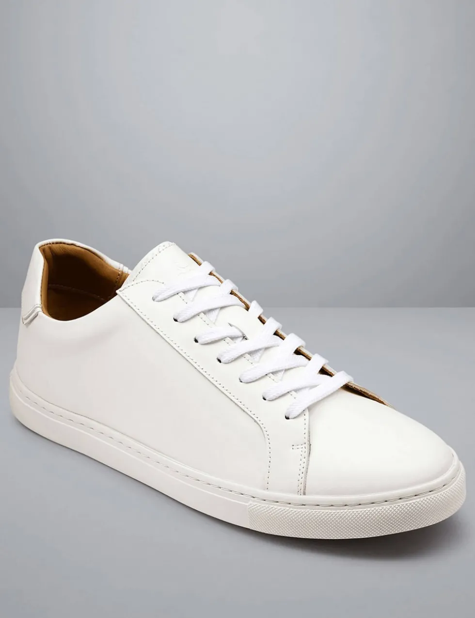 Leather Lace Up Trainers