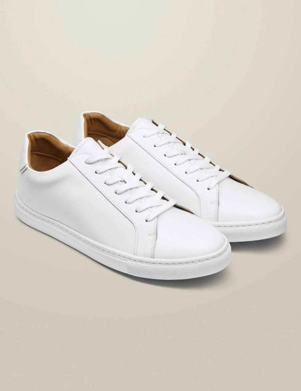 Leather Lace Up Trainers