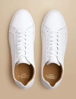 Leather Lace Up Trainers