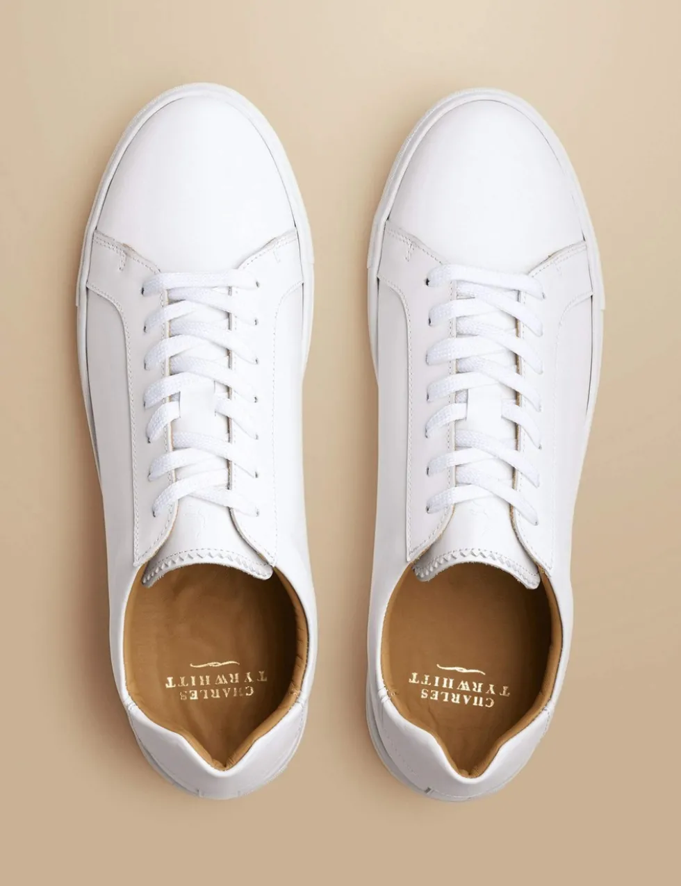 Leather Lace Up Trainers