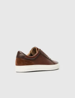 Leather Lace Up Trainers
