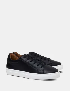 Leather Lace Up Trainers