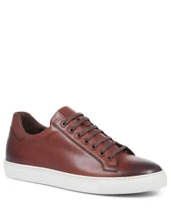 Leather Lace-Up Trainers
