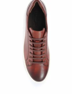 Leather Lace-Up Trainers
