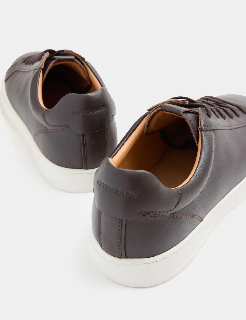 Leather Lace-Up Trainers