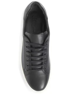 Leather Lace-Up Trainers