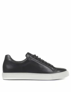 Leather Lace-Up Trainers