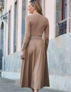 Leather Look Midaxi A-Line Skirt