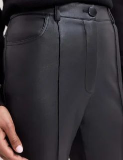 Leather Look Slim Fit Trousers