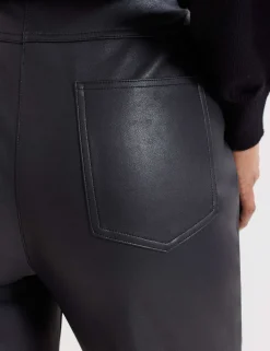 Leather Look Slim Fit Trousers