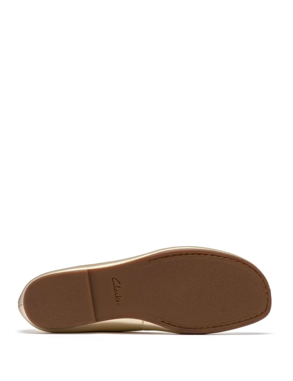 Leather Metallic Slip On Ballet Pumps
