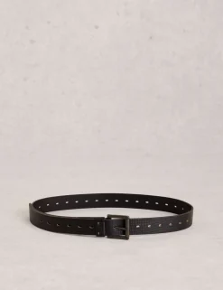 Leather Multi Punch Belt