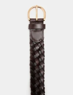 Leather Plaited Belt