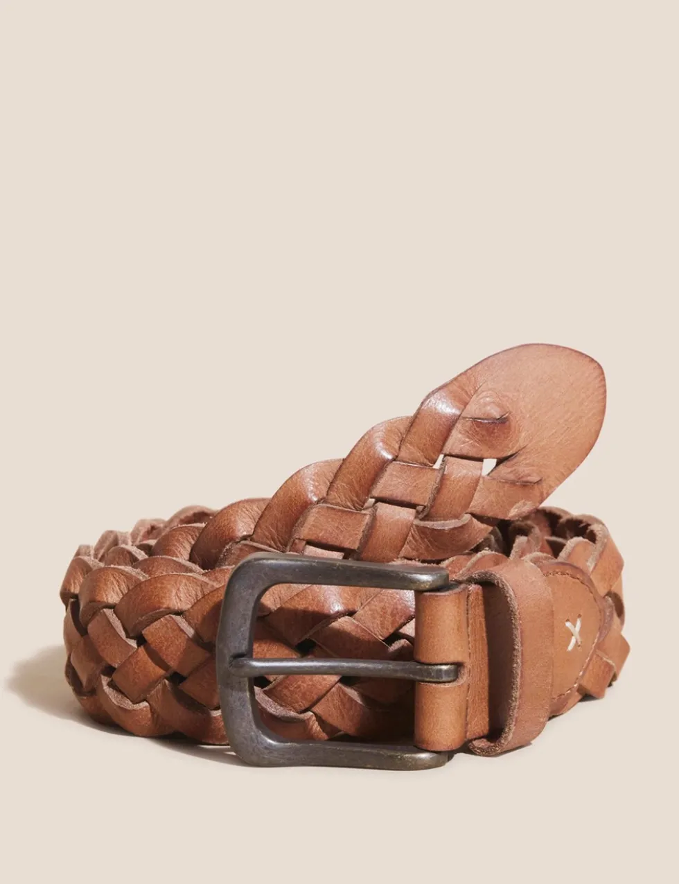 Leather Plaited Belt